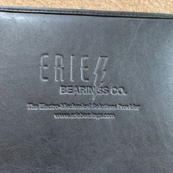 Erie Bearings 13” x 10” Black Faux Leather Portfolio - Picture 4 of 6